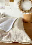 Housse de matelas à langer écru doré