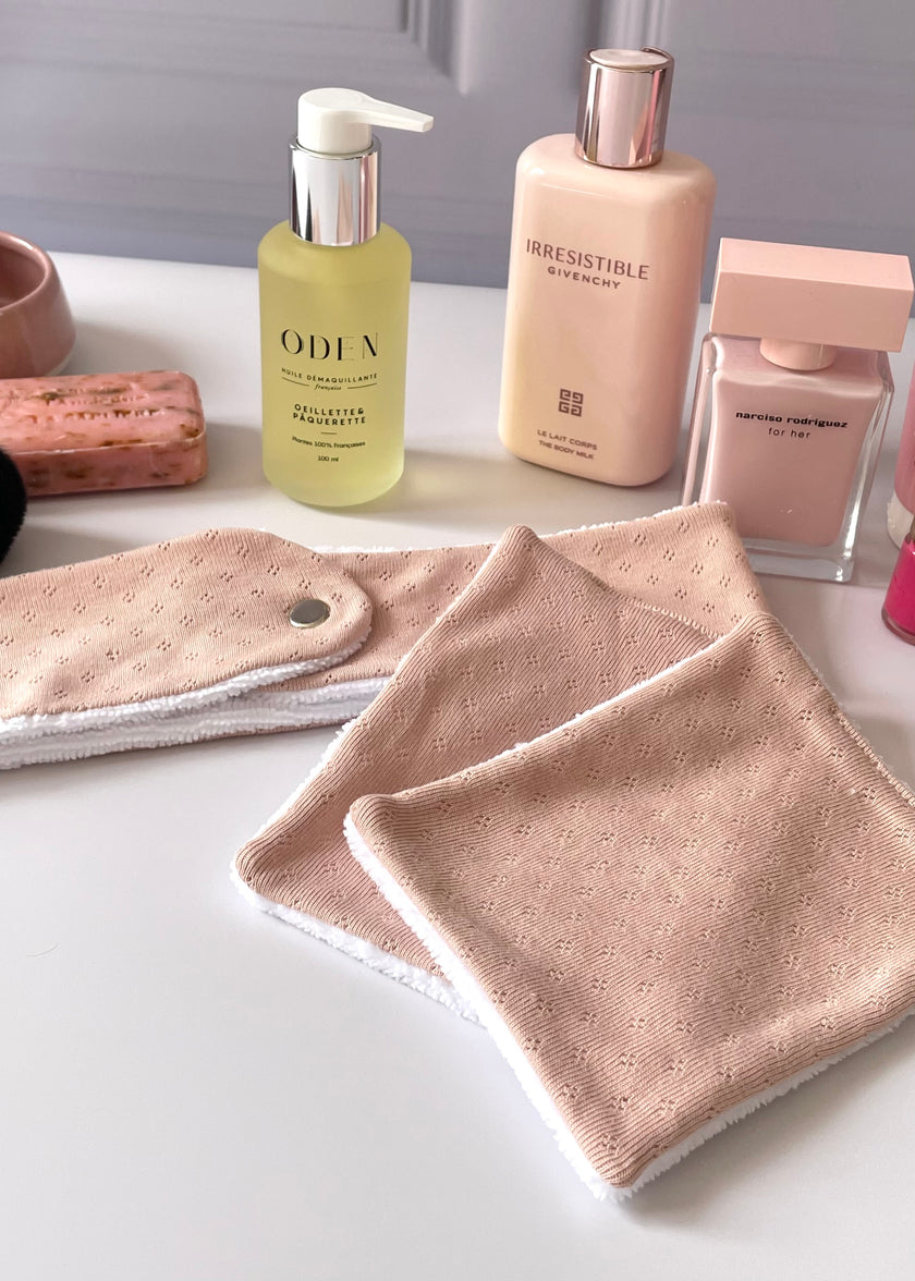 Bandeau de soin beauté jersey rose