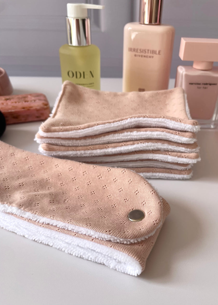 Bandeau de soin beauté jersey rose