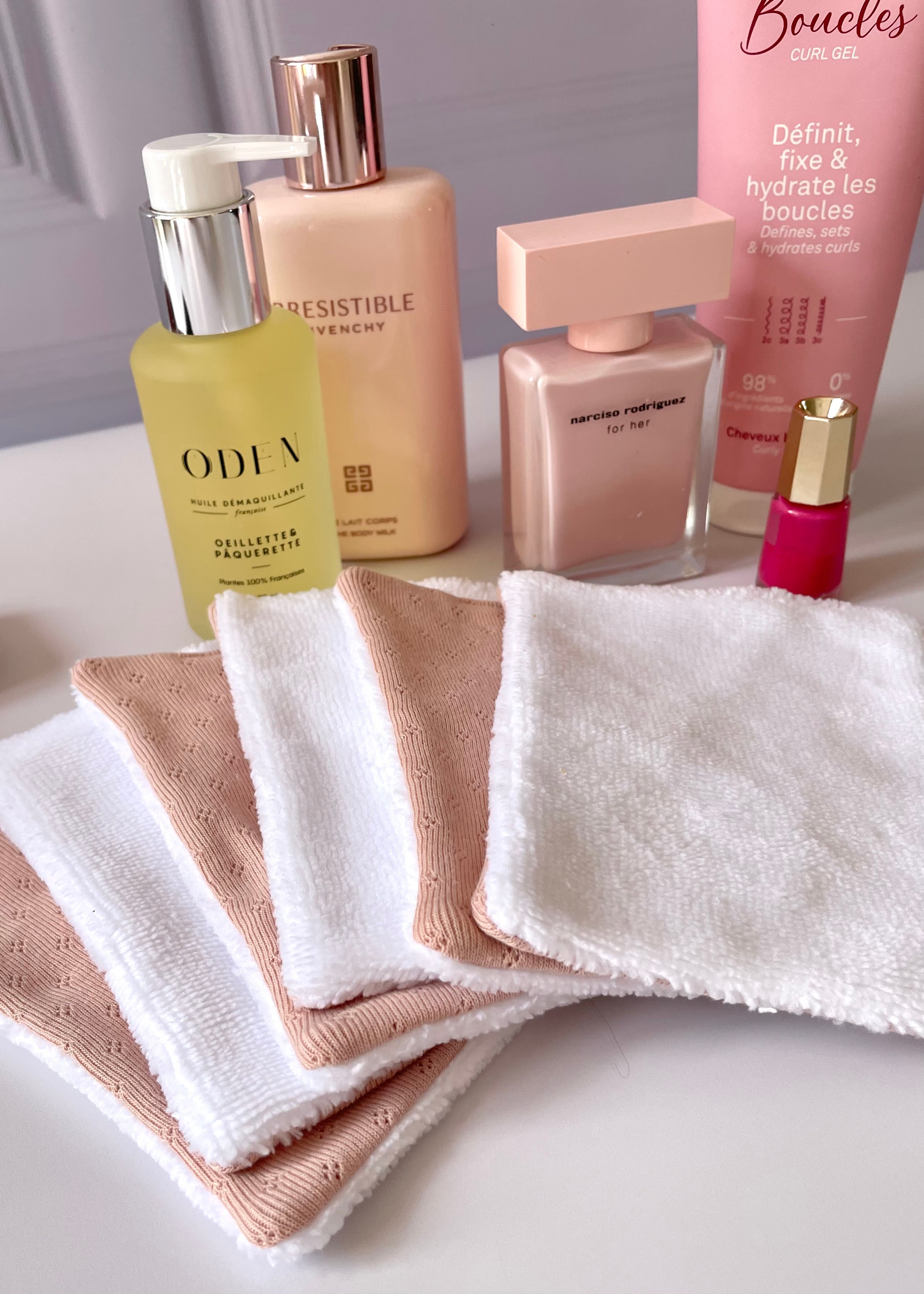 Semainier de 7 Lingettes rose