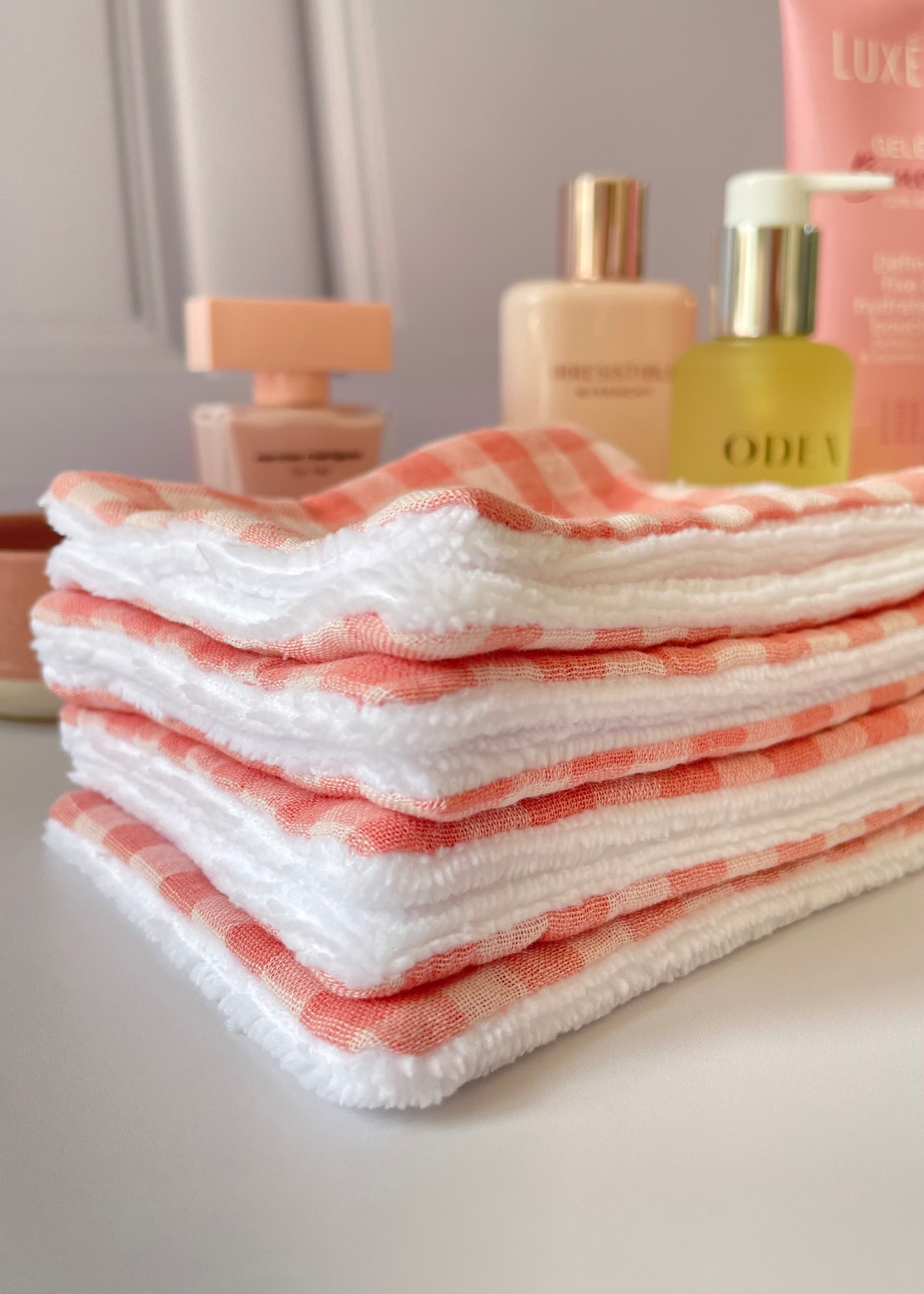 Semainier de 7 Lingettes vichy rose