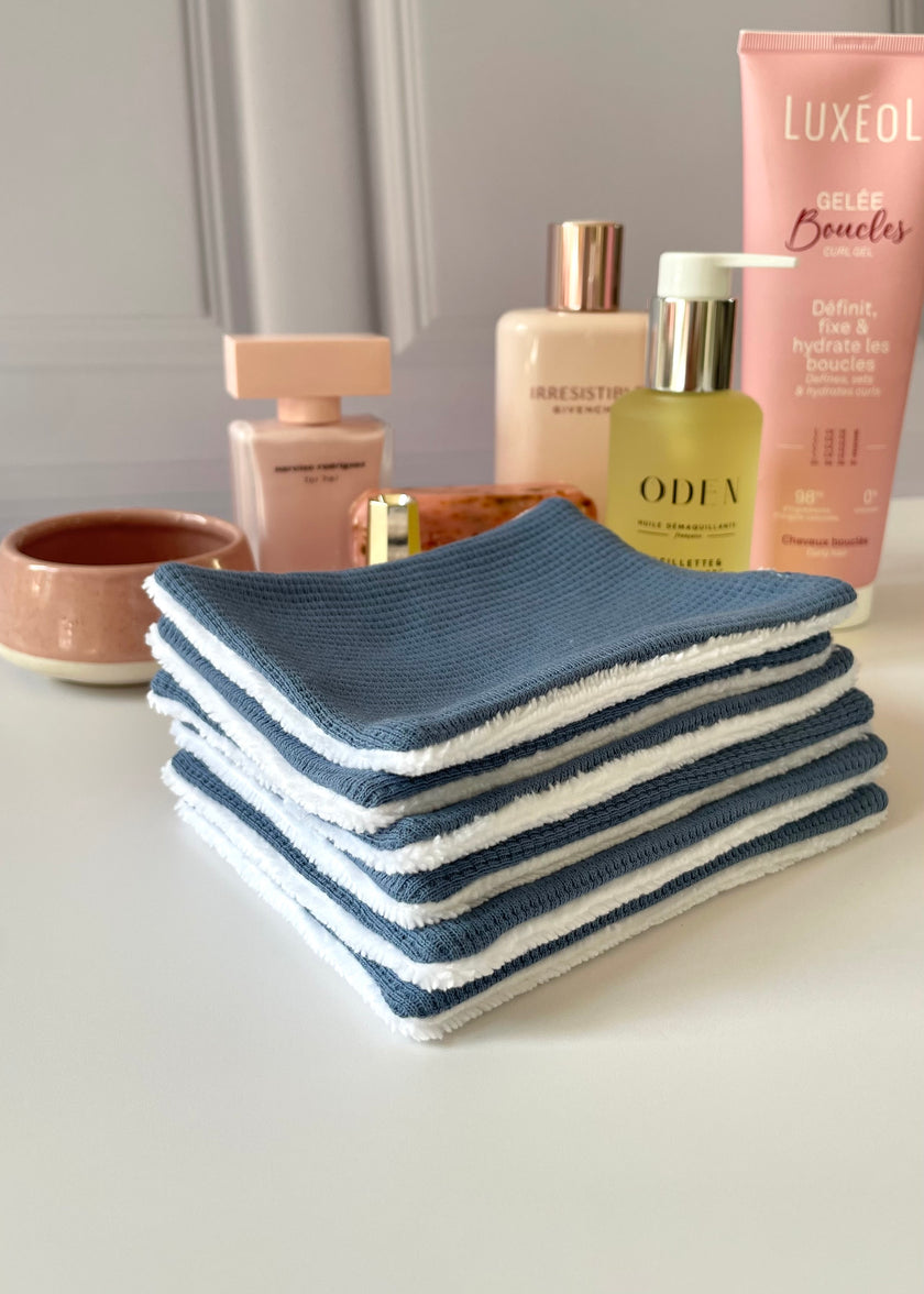 7 Lingettes jersey bleu