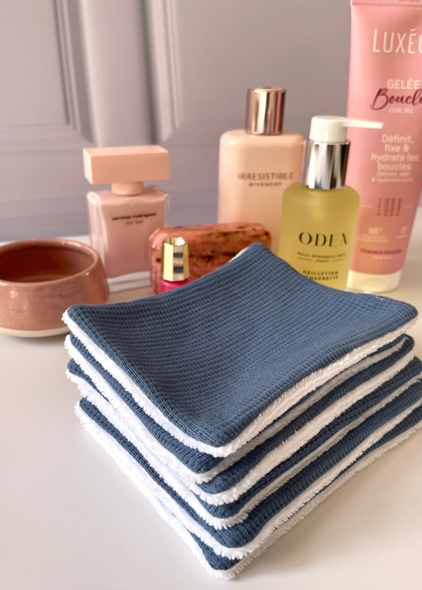 7 Lingettes jersey bleu