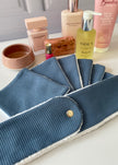Bandeau de soin beauté jersey bleu