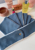 Bandeau de soin beauté jersey bleu