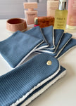 Bandeau de soin beauté jersey bleu