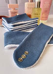 Bandeau de soin beauté jersey bleu