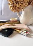 Pochette zippée jersey rose