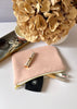 Pochette zippée jersey rose