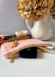 Pochette zippée vichy rose