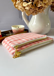 Pochette zippée vichy rose