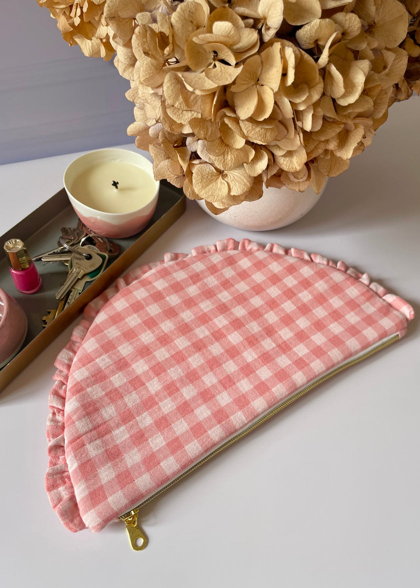 Pochette froufrou vichy