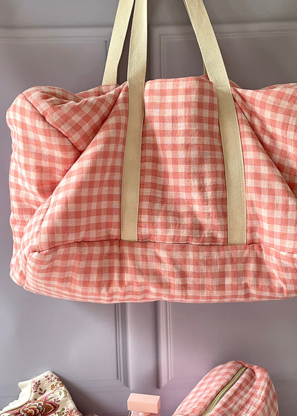 Sac de voyage Lili Vichy rose
