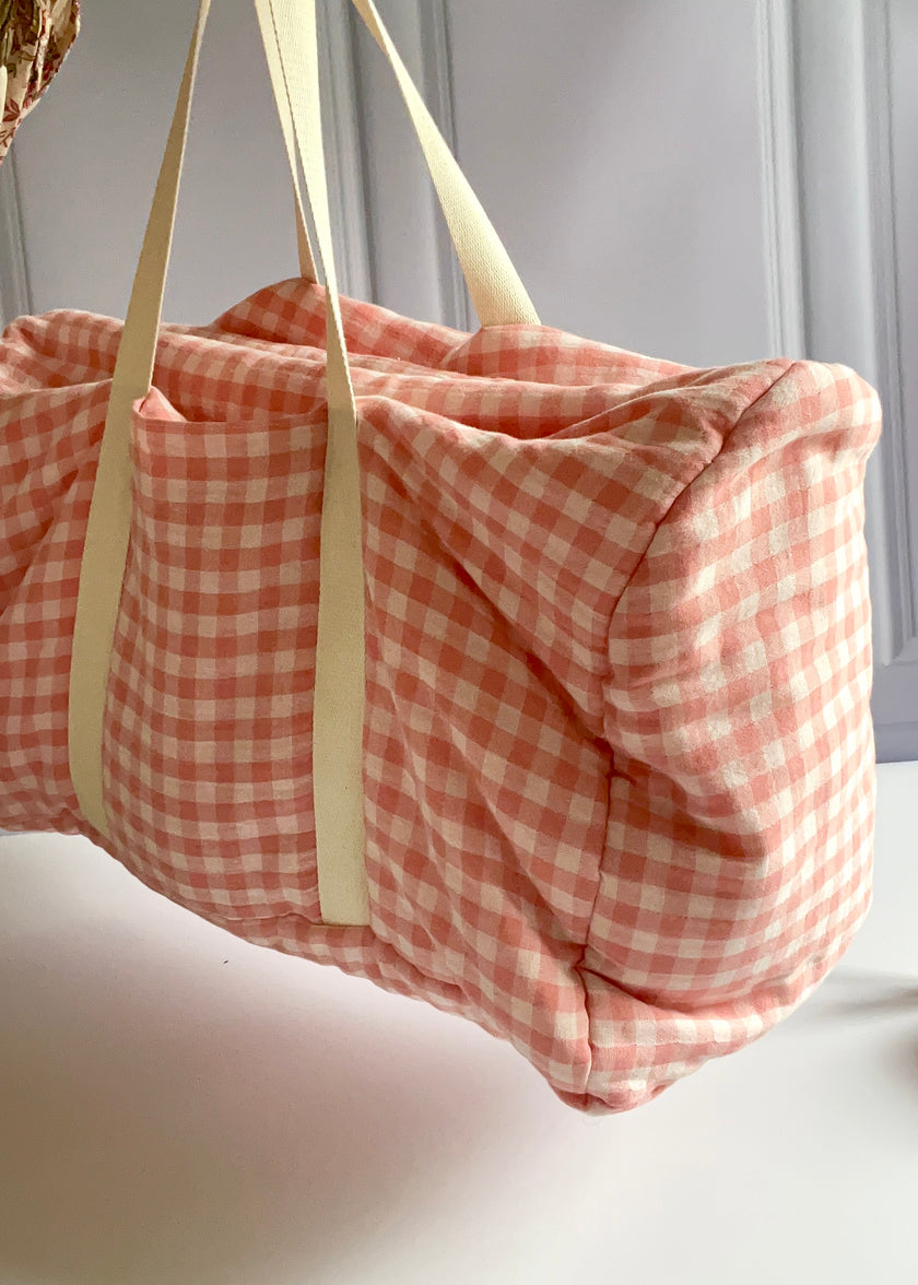 Sac de voyage Lili Vichy rose