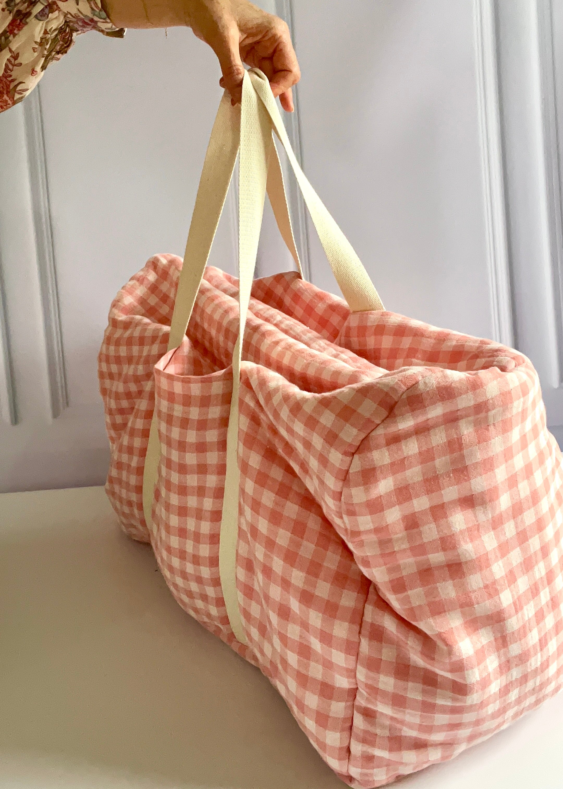 Sac de voyage Lili Vichy rose