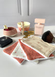 Lot de 4 lingettes ton terracotta
