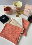 Lot de 4 lingettes ton terracotta
