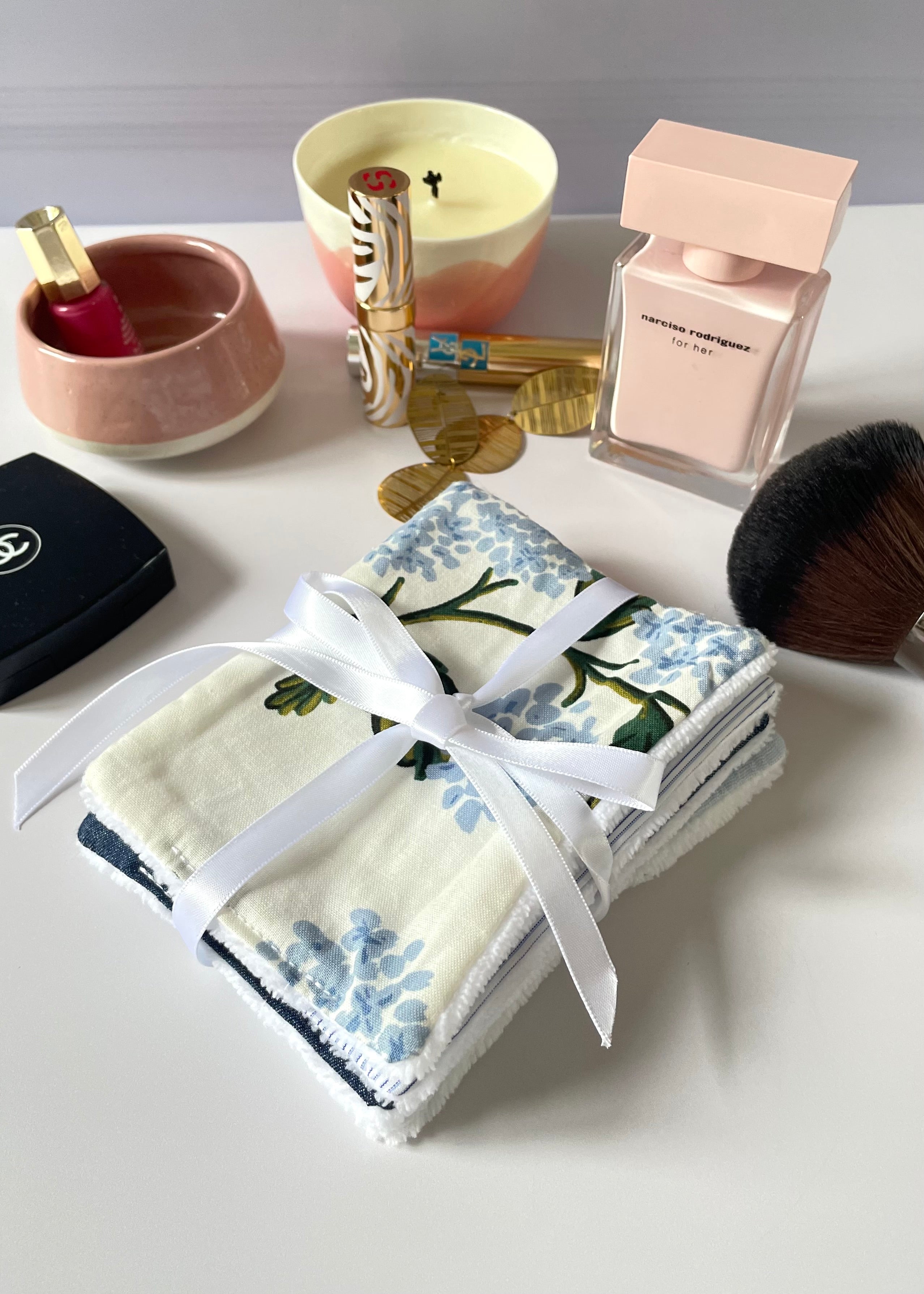 Lot de 4 lingettes ton bleu