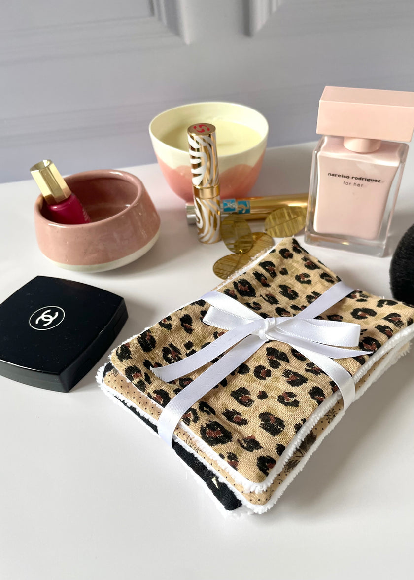 Lot de 4 lingettes « léopard »
