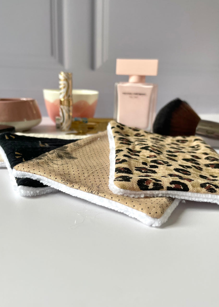 Lot de 4 lingettes « léopard »