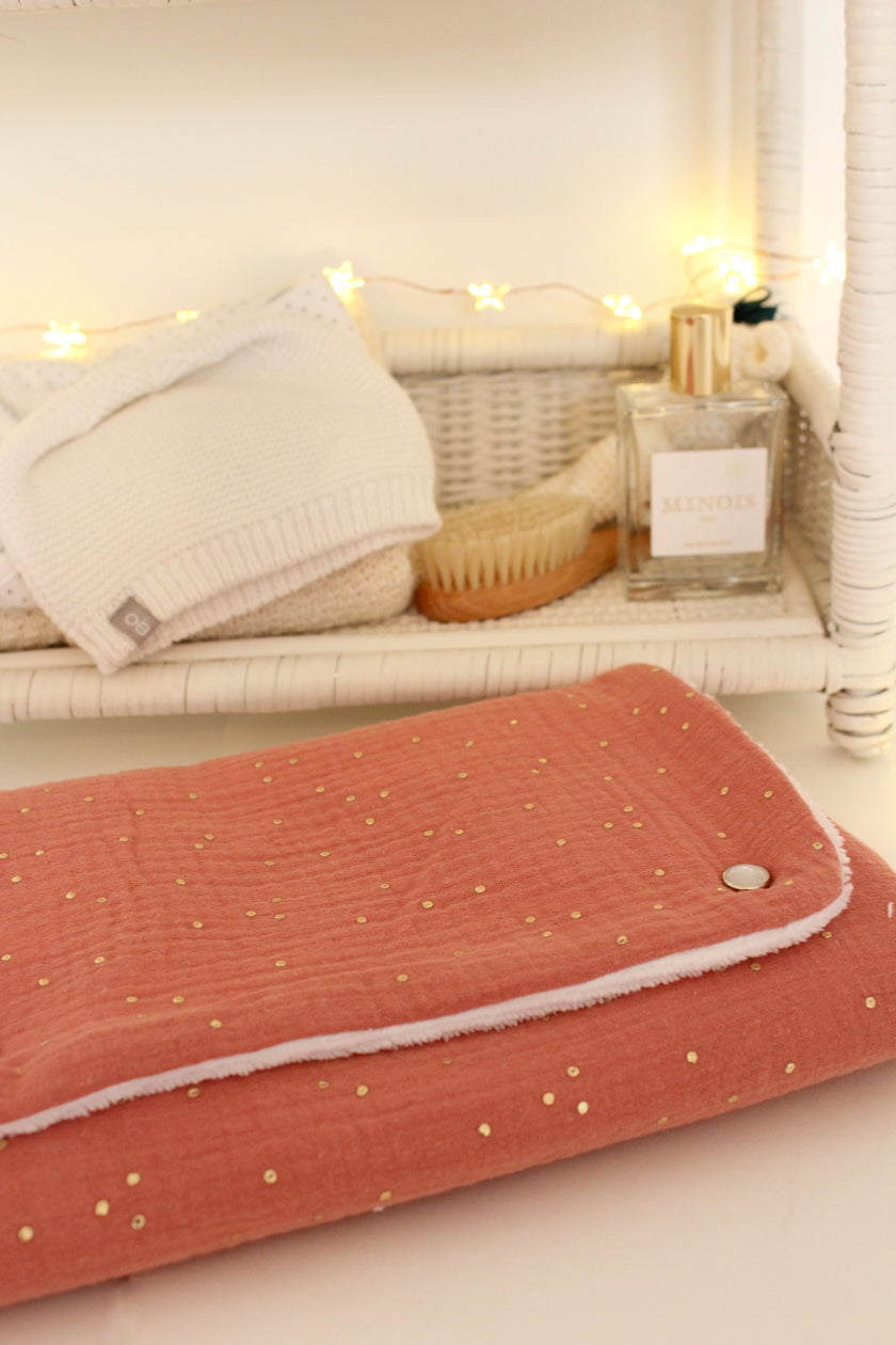 Matelas à langer nomade terracota doré