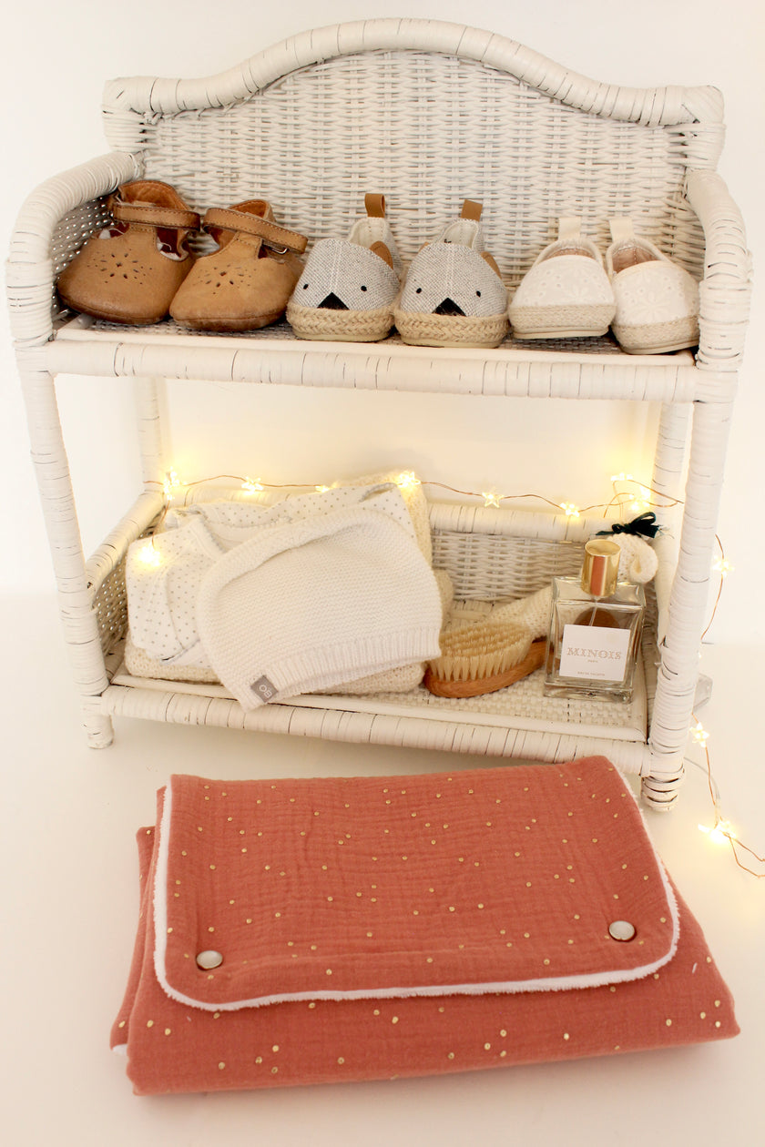 Matelas à langer nomade terracota doré