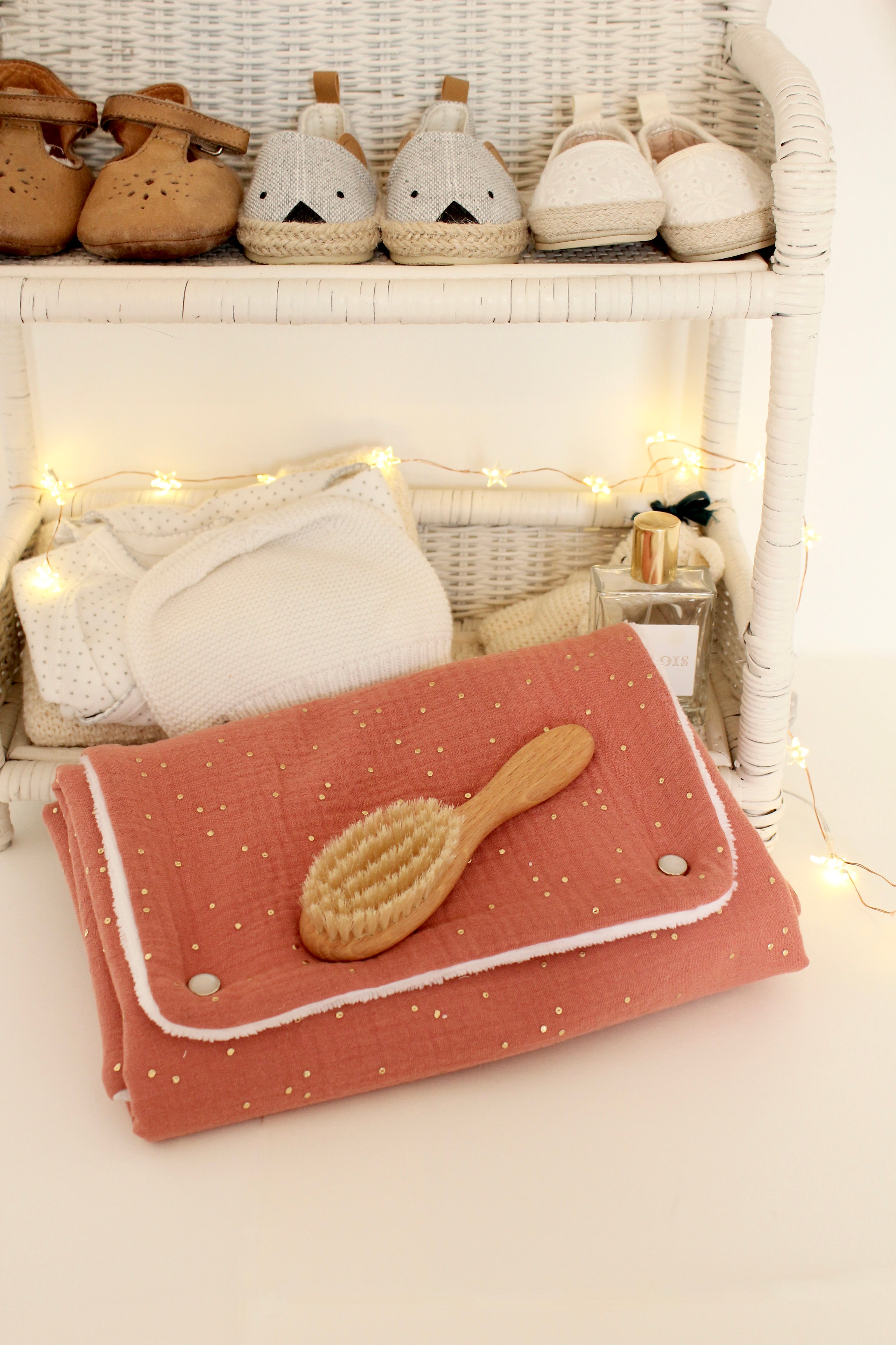 Matelas à langer nomade terracota doré