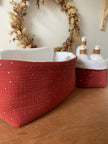 Panier de rangement tomette doré