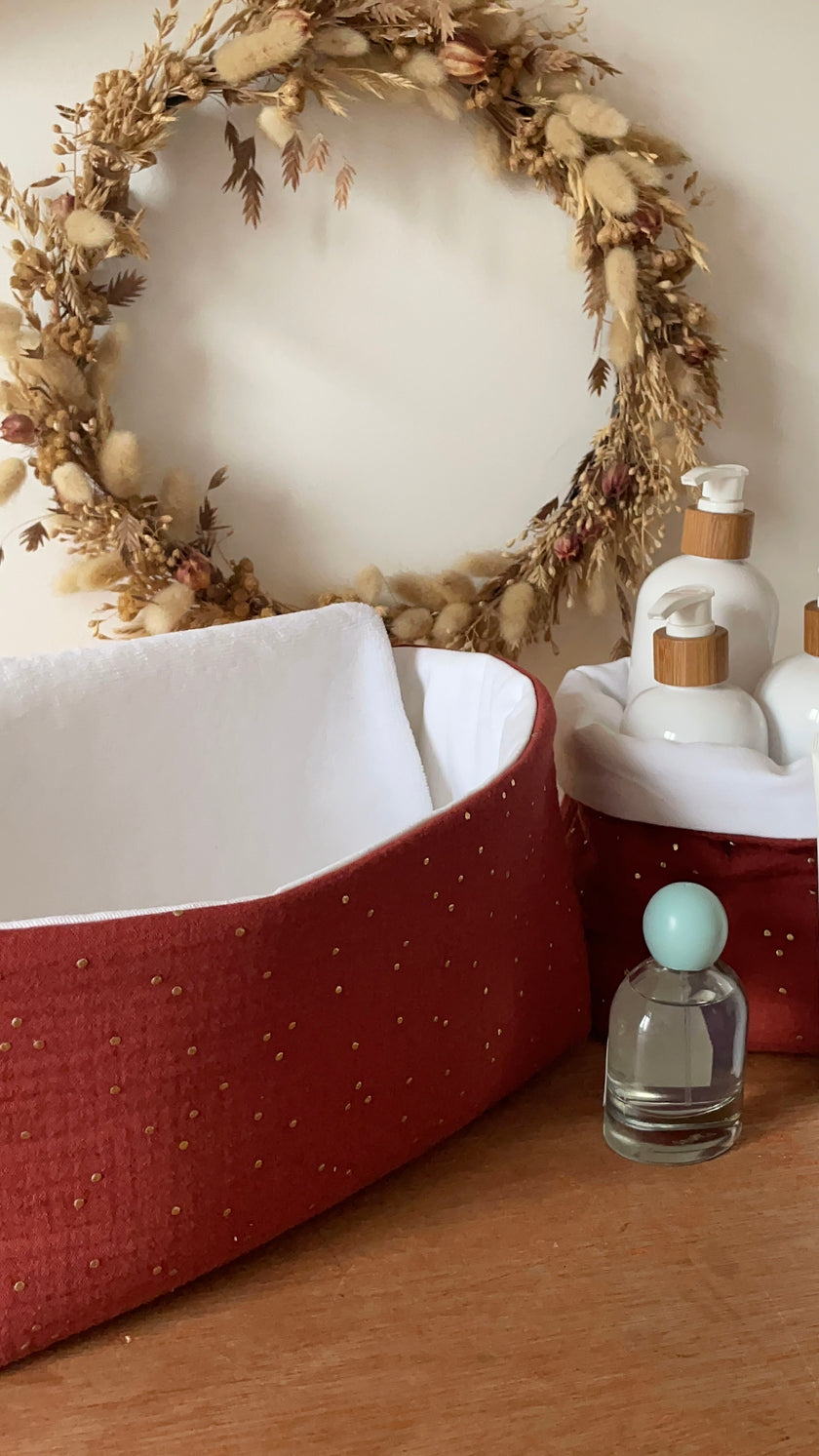 Panier en tissu tomette