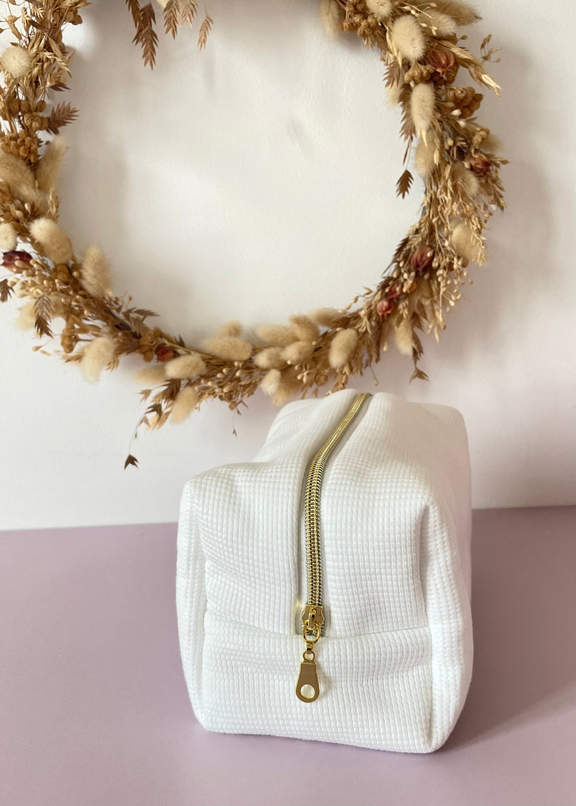 Trousse de toilette jersey blanc