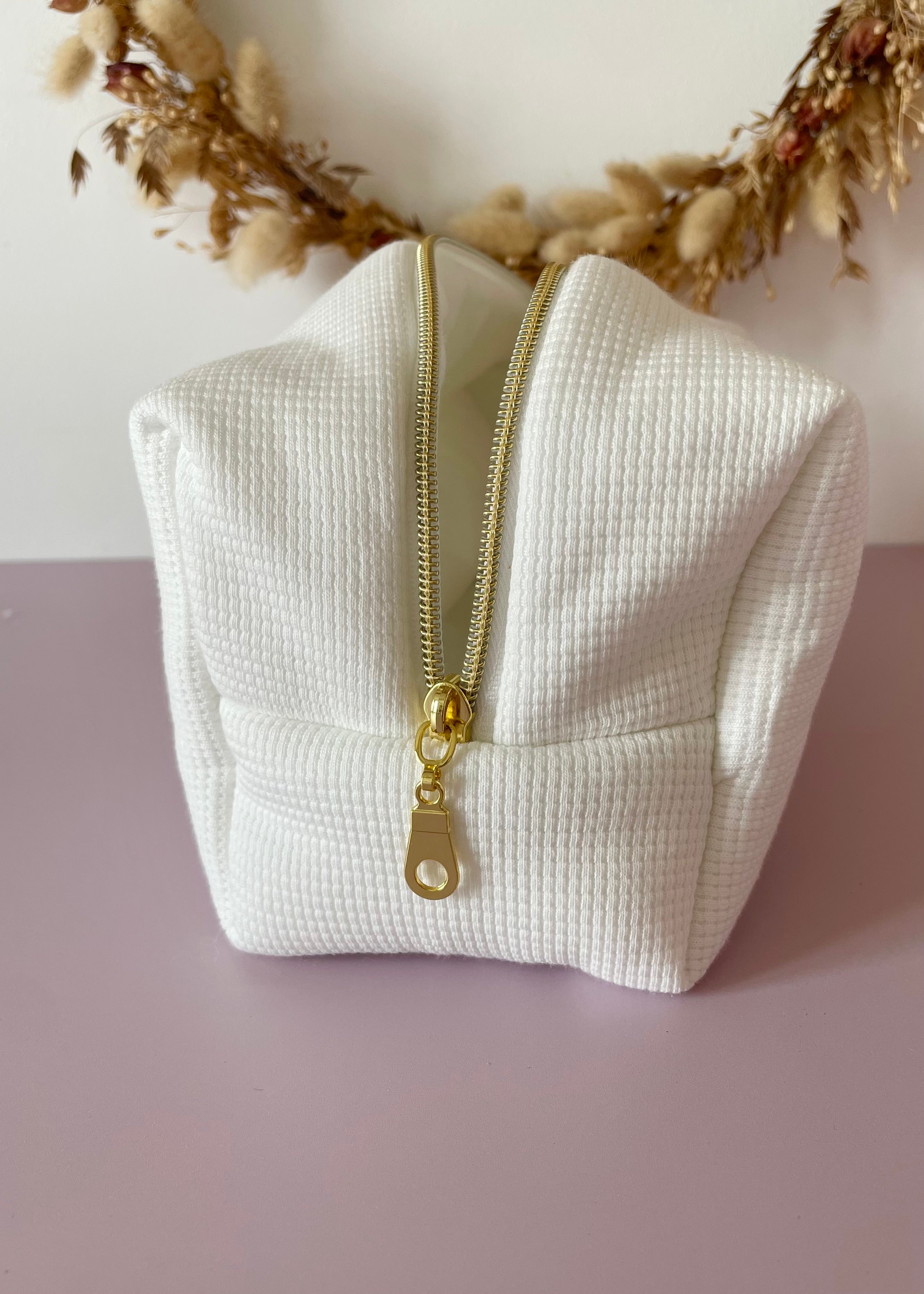 Trousse de toilette jersey blanc