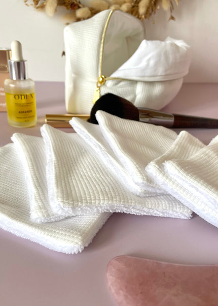 7 Lingettes jersey blanc
