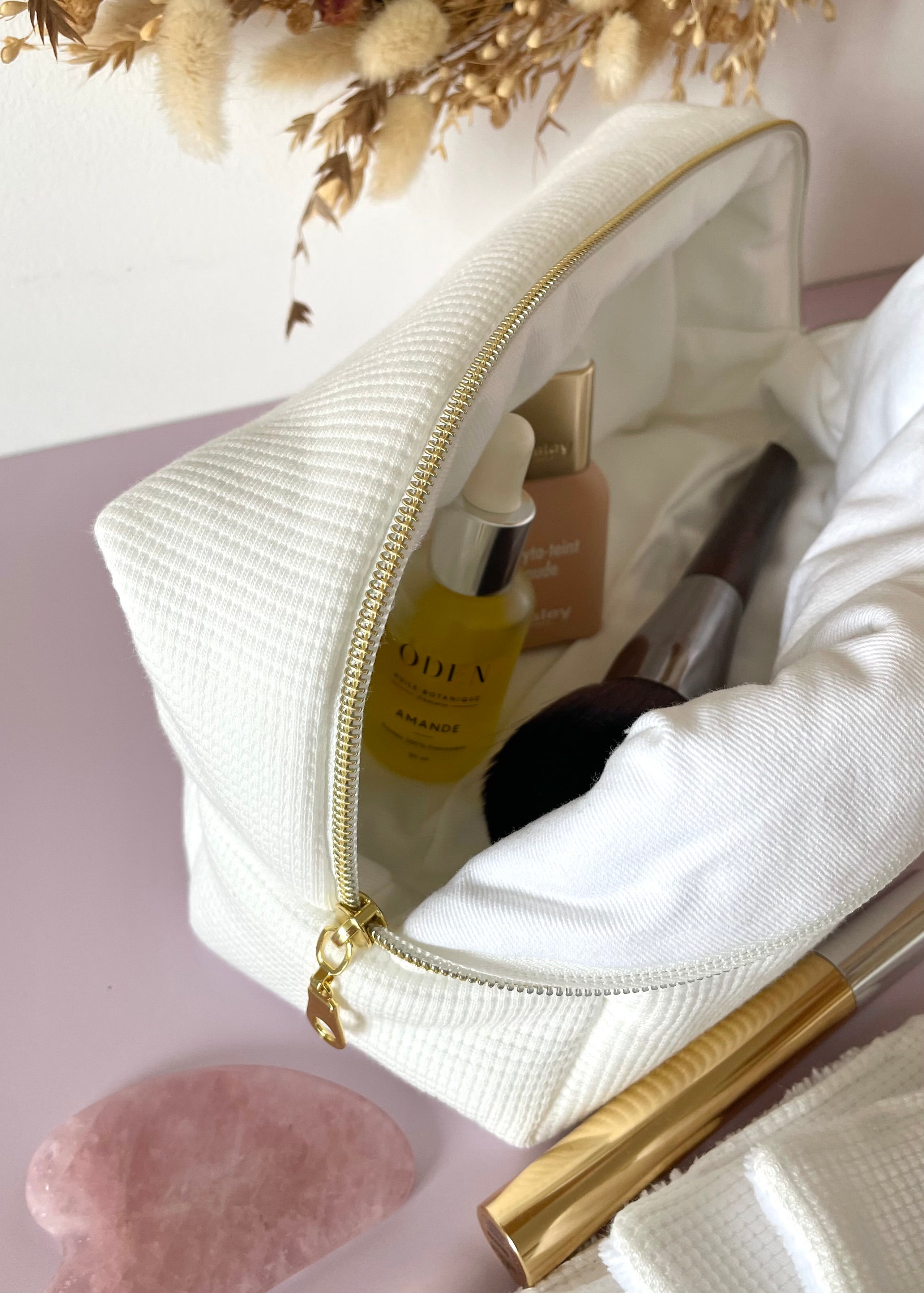 Trousse de toilette jersey blanc