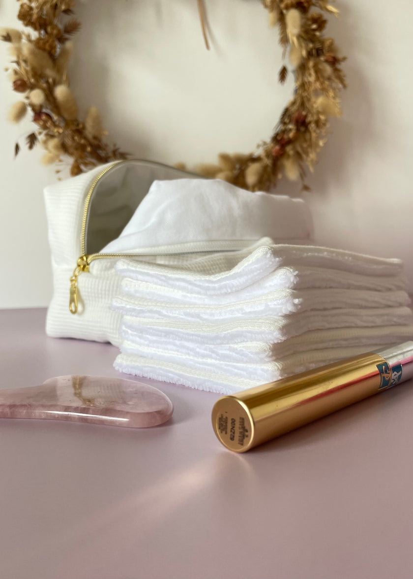 7 Lingettes jersey blanc