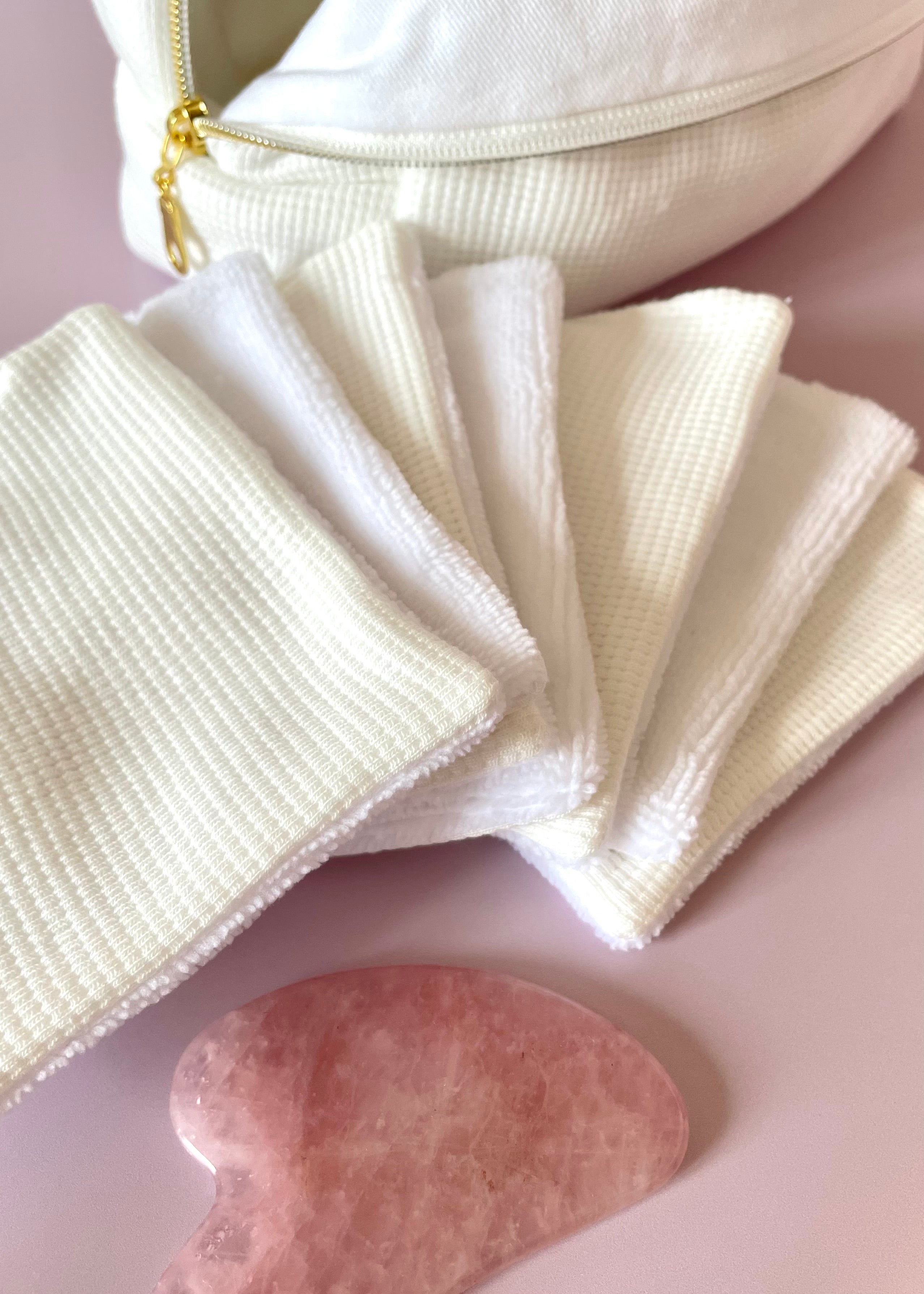7 Lingettes jersey blanc
