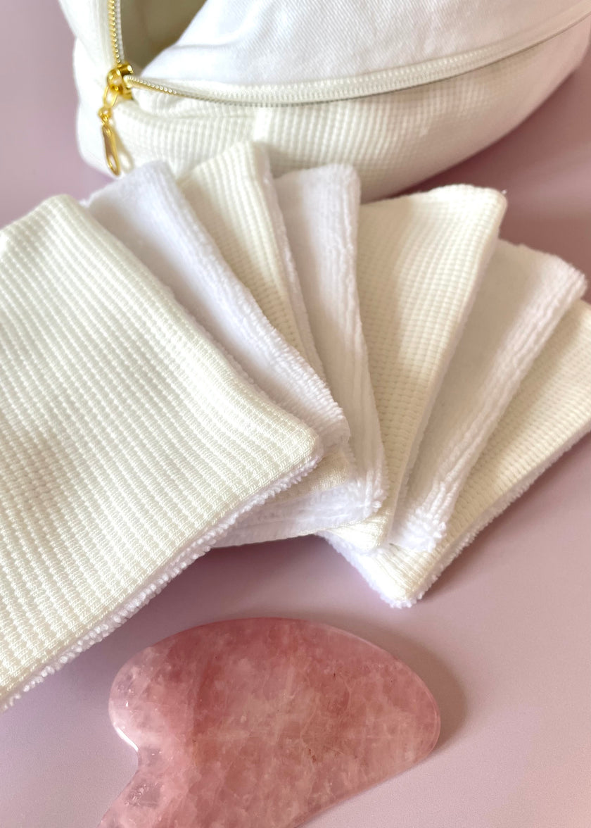 7 Lingettes jersey blanc