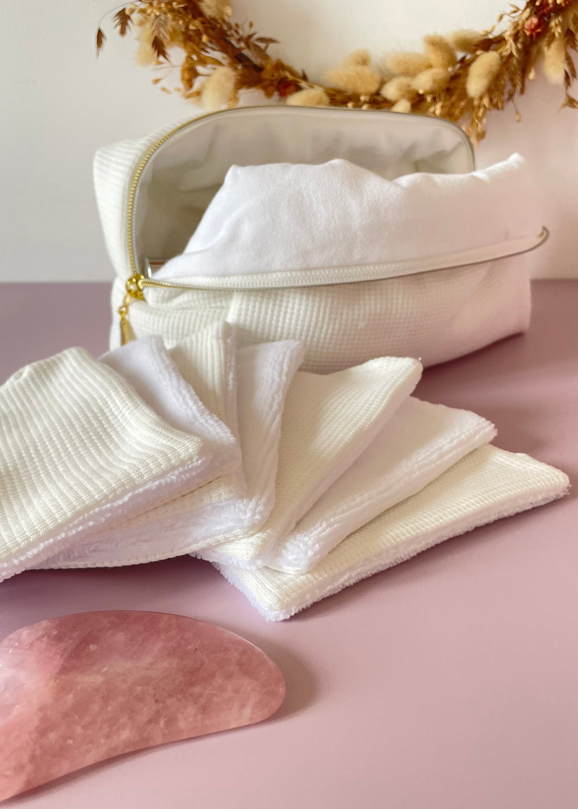 7 Lingettes jersey blanc