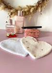 Lingettes coeur  double gaze coeurs dorés