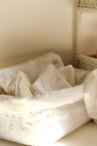 Panier de rangement blanc doré