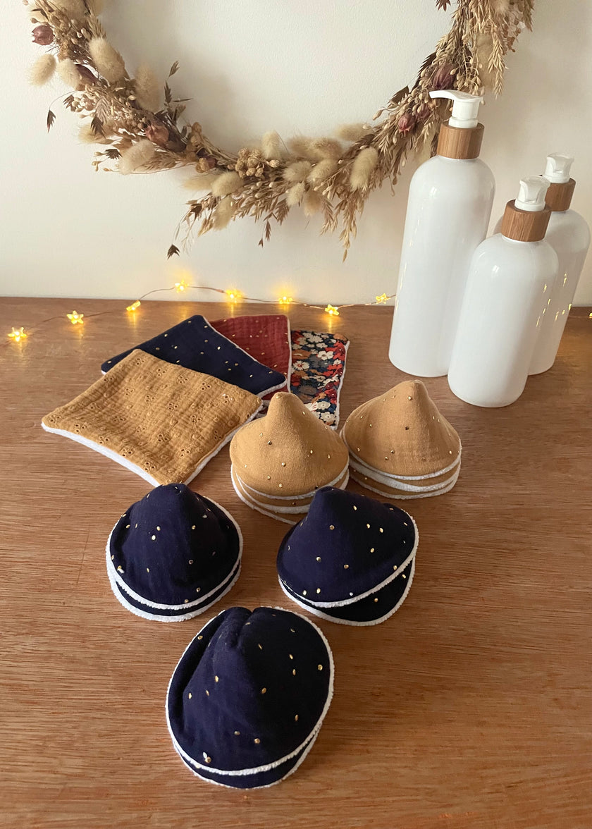 Lot de 6 tipis bleu nuit pour bébé garçon