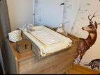 Housse de matelas à langer écru doré