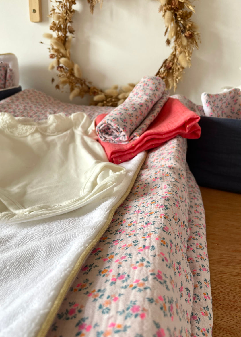 Housse de matelas à langer summer rose