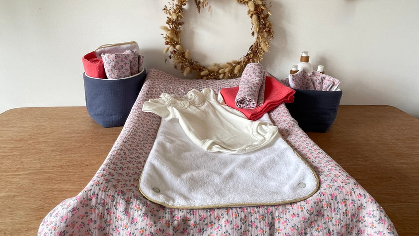 Housse de matelas à langer summer rose