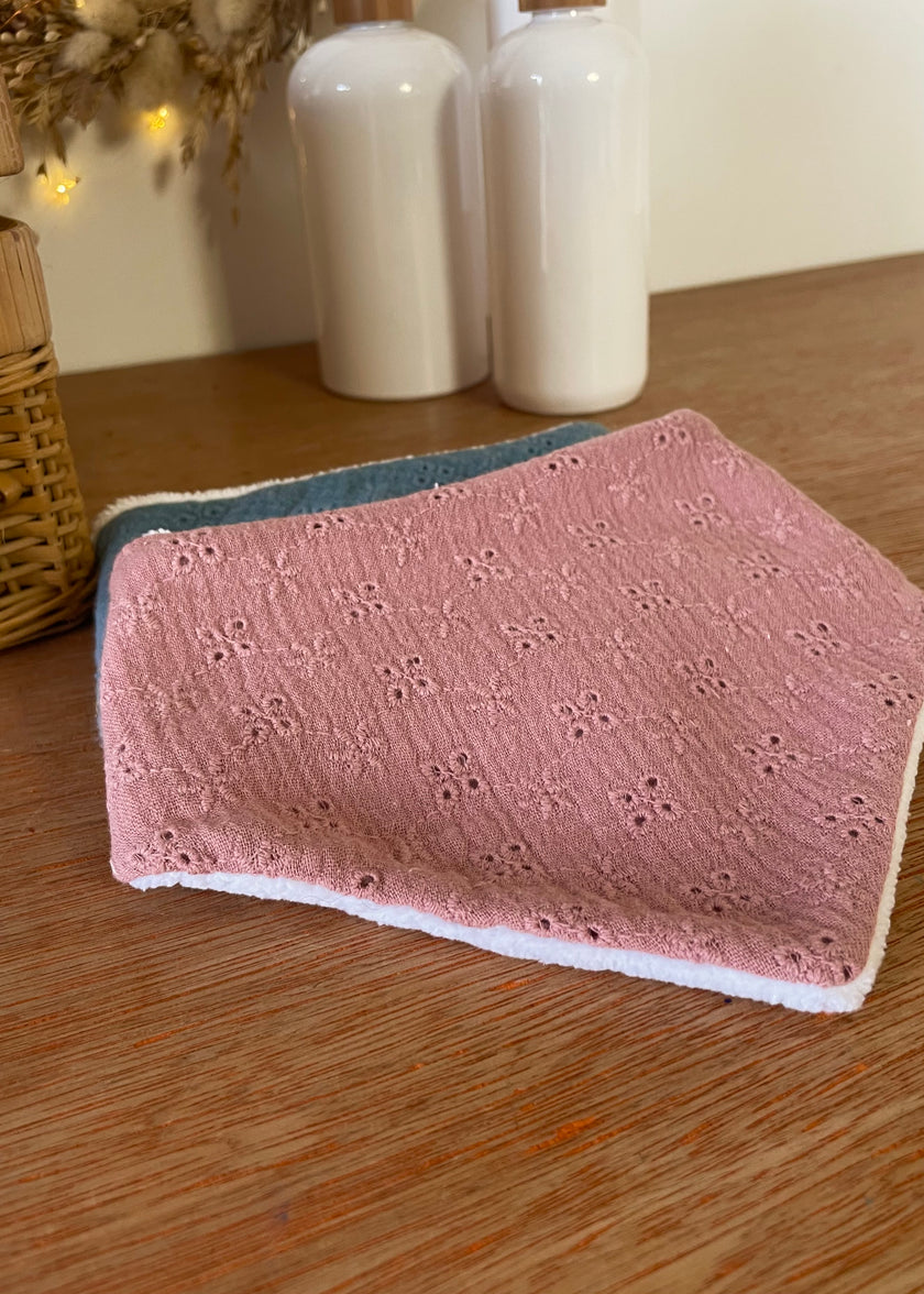 Bavoir bandana Adèle rose