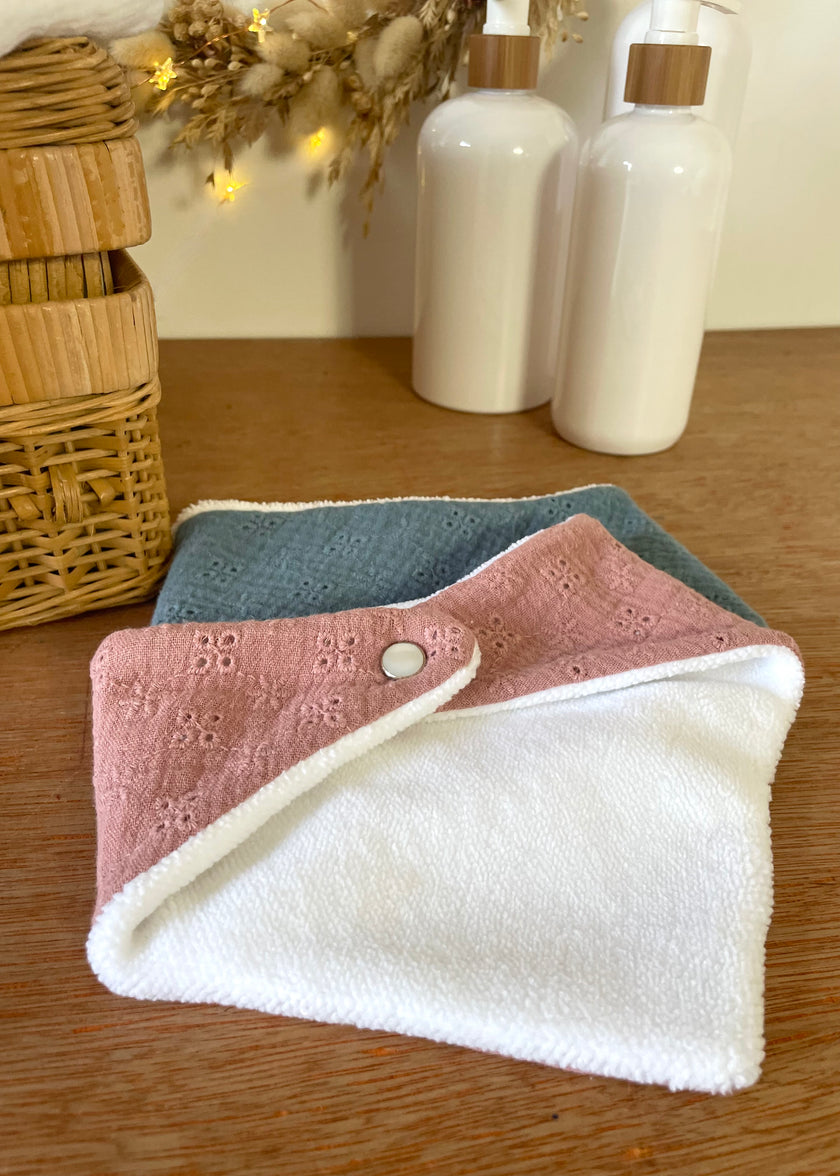 Bavoir bandana Adèle rose