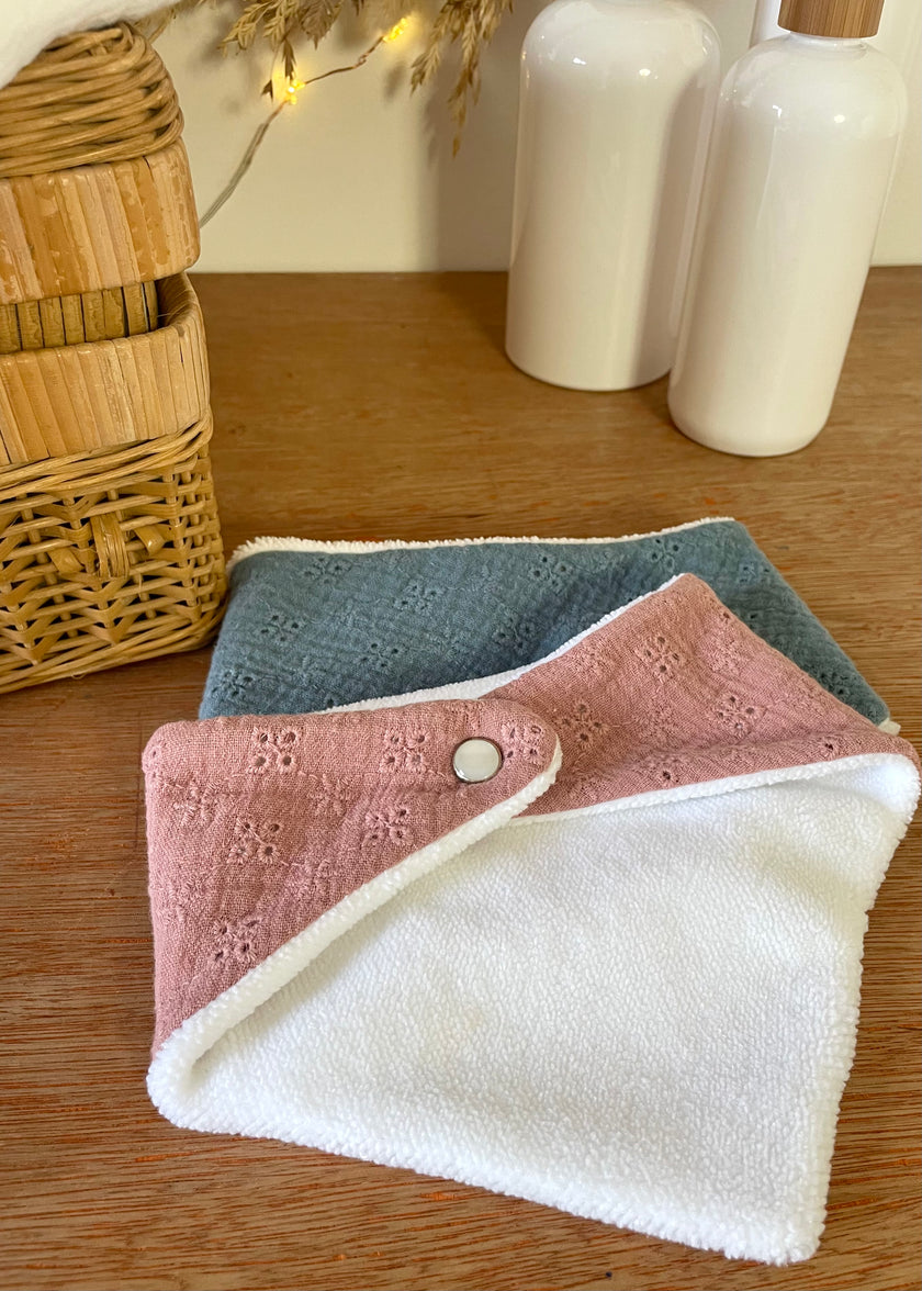 Bavoir bandana Adèle rose