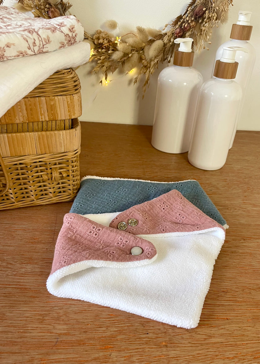 Bavoir bandana Adèle rose