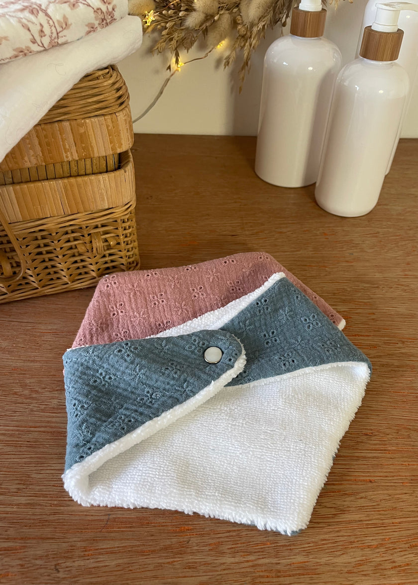 Bavoir bandana Adèle bleu