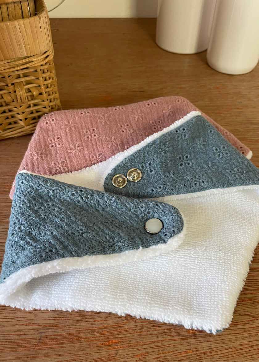 Bavoir bandana Adèle bleu