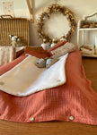 Housse de matelas à langer terracotta doré